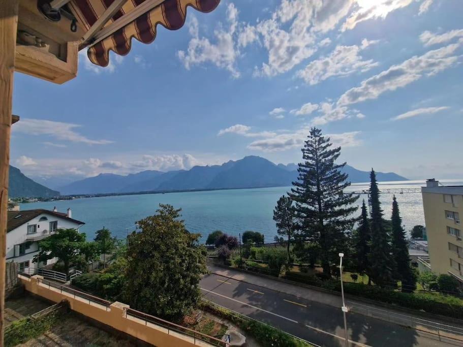 Perfect Lake View New Apartment Veytaux Extérieur photo